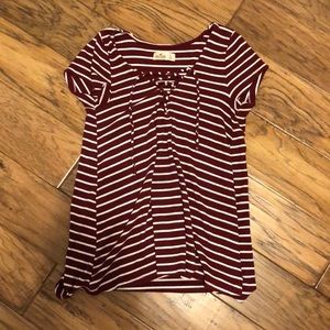 striped short sleeve top